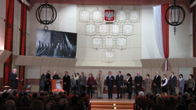 Uroczystość odbyła się na Auli Politechniki Wrocławskiej.